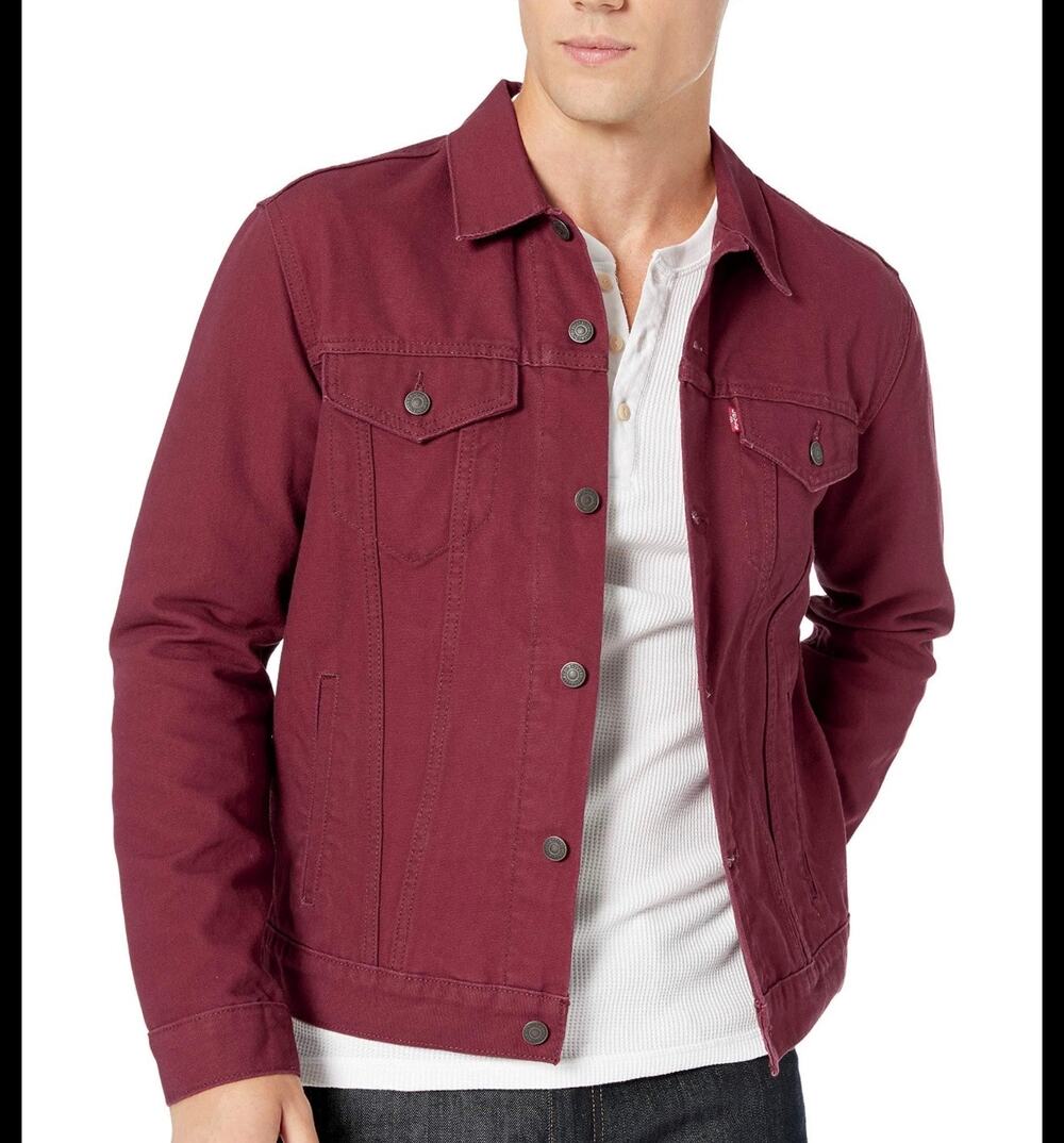 Levi’s men’s trucker jacket denim red size m